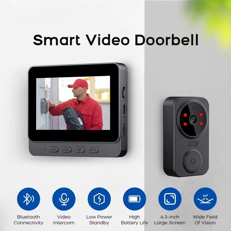 Smart Doorbell Wired - Campanello Intelligente M8 con Videocamera WiFi,