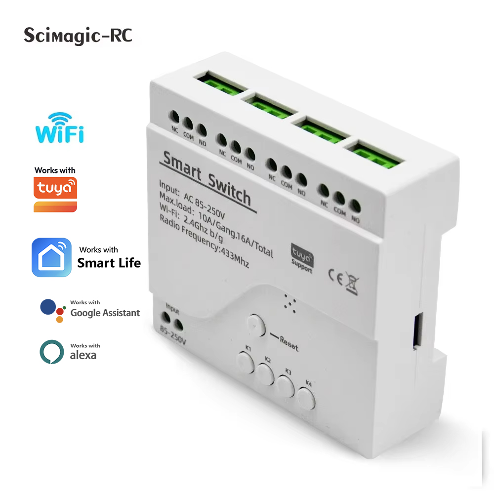 Home Automation Technology - Modulo Relè Smart Switch 4CH per