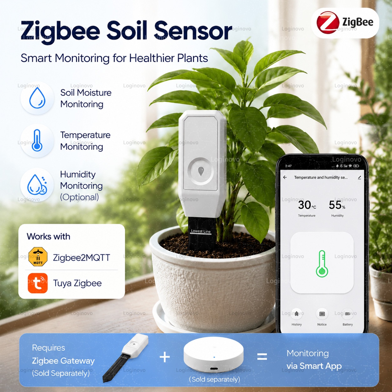 Home Automation Technology - Tester di Umidità del Suolo Tuya