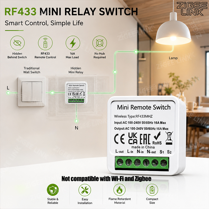 Mini Relè Intelligente RF433MH - Diy Home Automation System recensione e prezzo