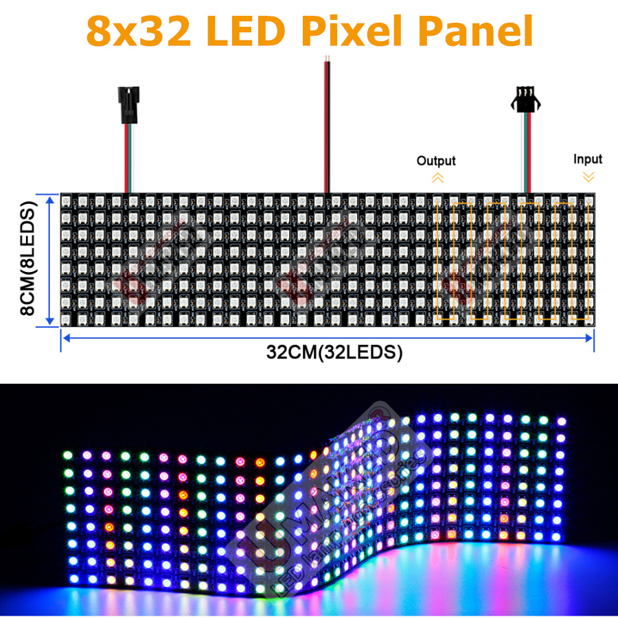 2 pz. Luci a pannello flessibi - Rgb Led Matrix 8X8 recensione e prezzo