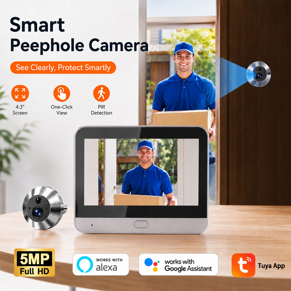 Tuya Smart 5MP 140° °   Spionc - Smart Doorbell Wired recensione e prezzo
