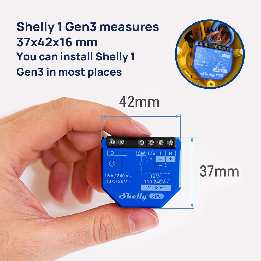 Shelly 1 Gen3 Interruttore Int - Shelly Relay Module recensione e prezzo