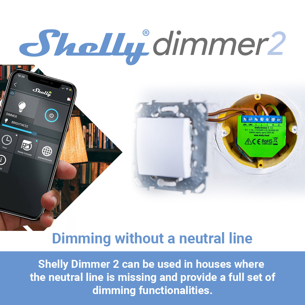 Shelly Dimmer 2 Smart Switch M - Shelly Relay Module recensione e prezzo